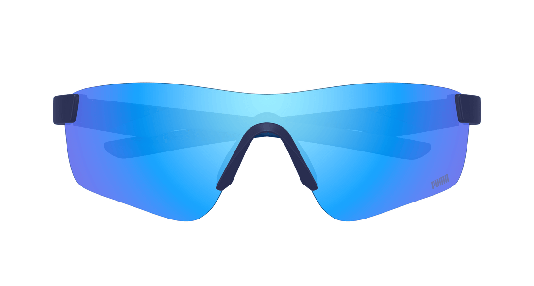 Occhiali da sole puma pu0481s 004 azul mask masculino taglia 99mm - Vista dettagliata