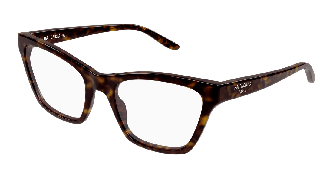 Lunettes de vue balenciaga bb0440o 002 havana cat eye femenino taille 56mm - Vue principale