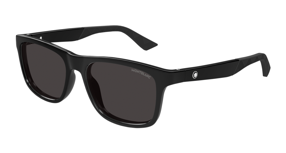 Lunettes de soleil montblanc mb0432s 001 negro rectangular / squared masculino taille 55mm - Vue principale
