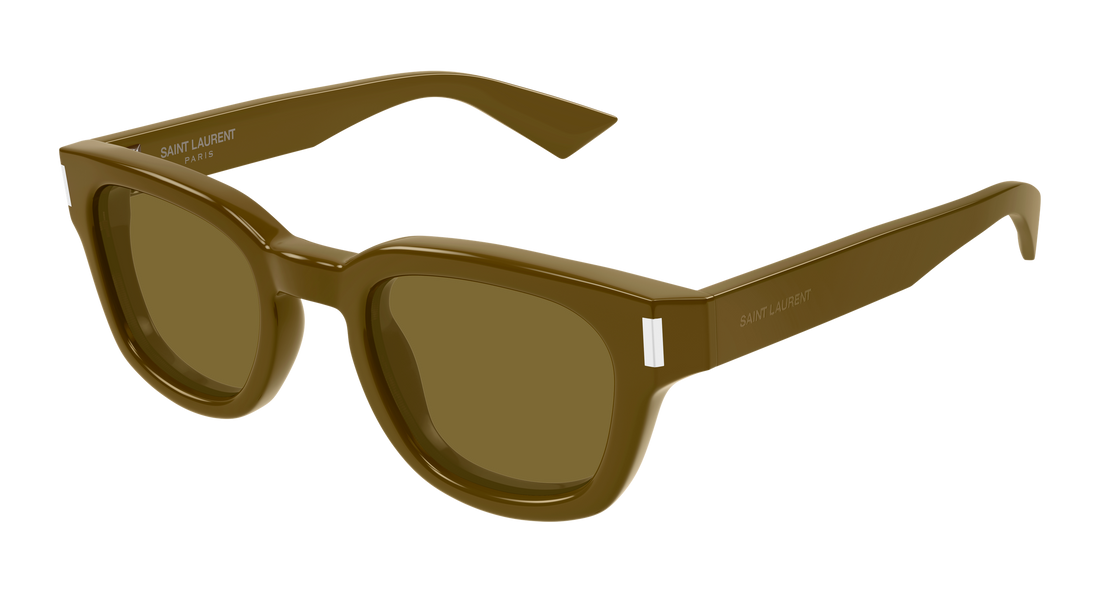 Sunglasses saint laurent sl 838 007 marron round/oval/panthos unisex size 49mm - Main view