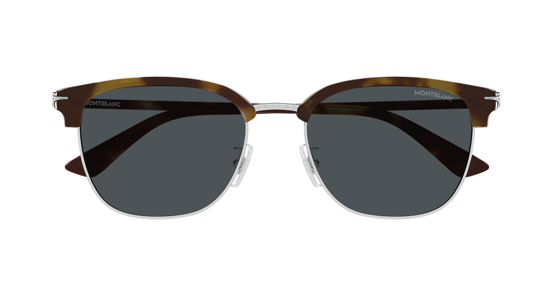 Gafas de sol montblanc mb0439sa 004 plateado rectangular / squared masculino talla 55mm - Vista de detalle