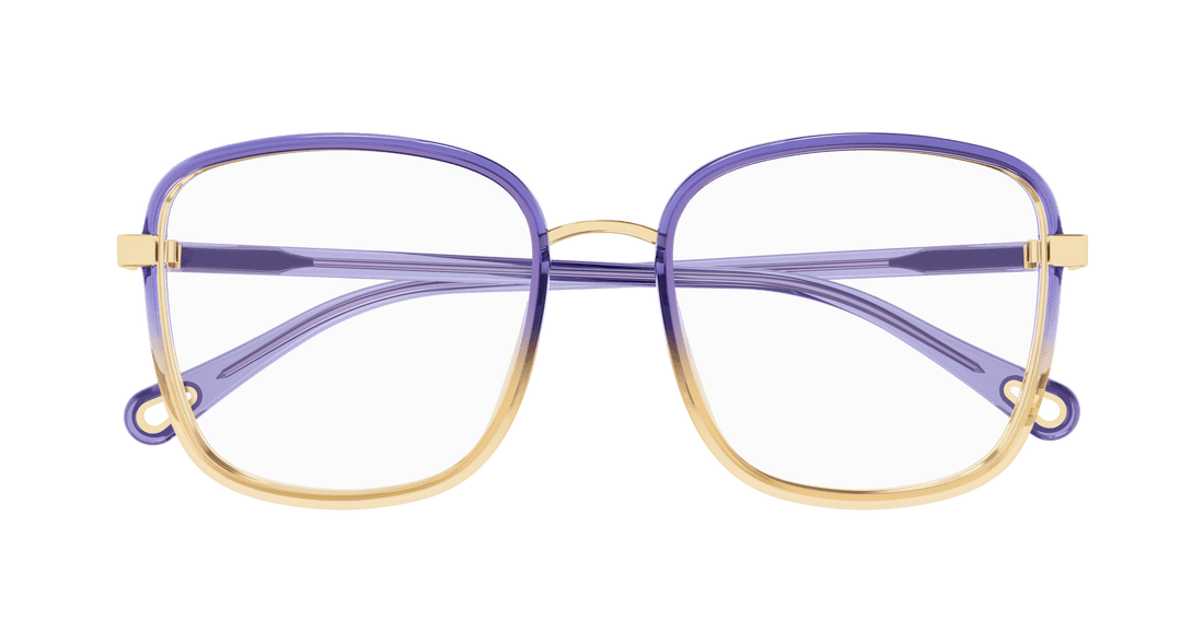 Prescription glasses chloé ch0034o 019 violeta square femenino size 53mm - Detailed view