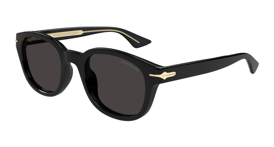 Lunettes de soleil montblanc mb0435s 001 negro round/oval/panthos masculino taille 51mm - Vue principale