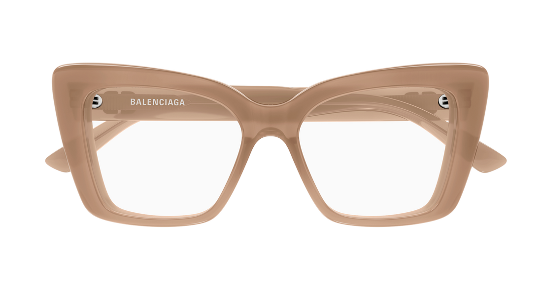 Prescription glasses balenciaga bb0297o 006 marron butterfly femenino size 52mm - Detailed view