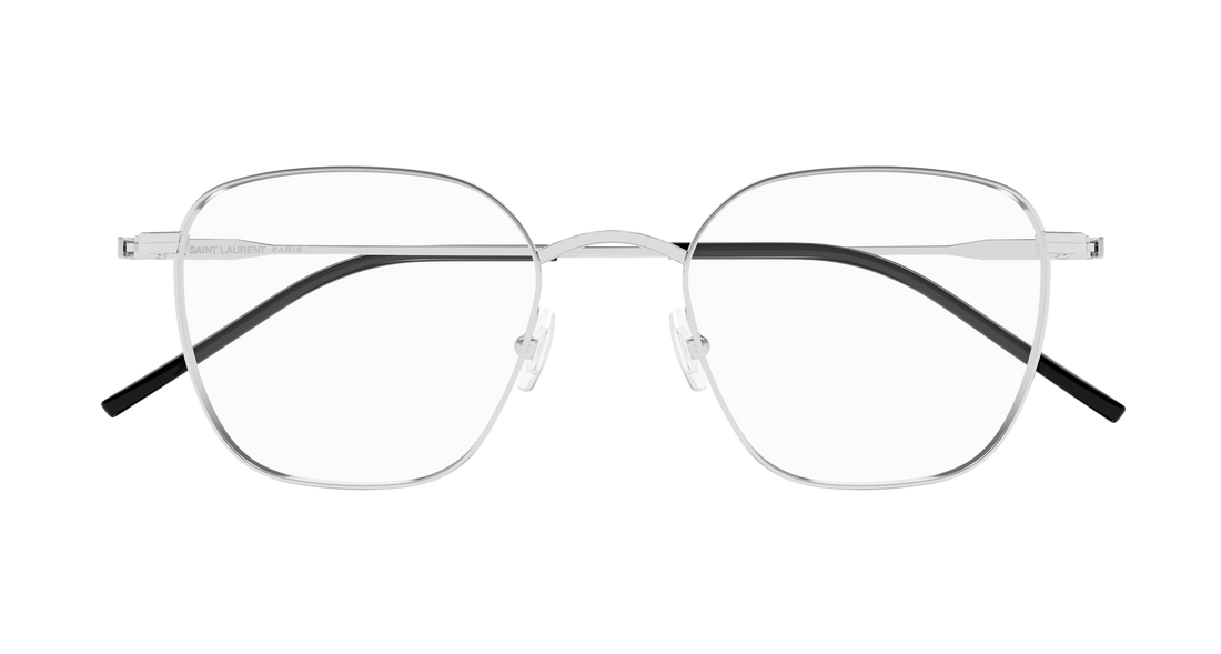 Brillen saint laurent sl 852 002 plateado round/oval/panthos unisex größe 48mm - Detailansicht