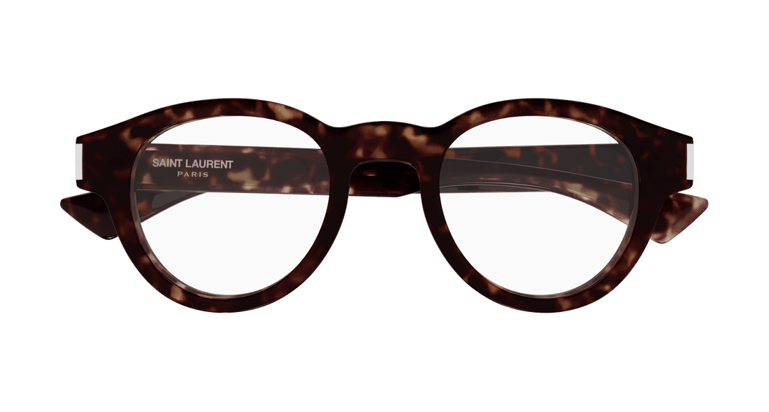 Brillen saint laurent sl 792 002 havana round unisex größe 46mm - Detailansicht