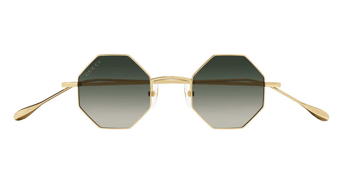 Occhiali da sole gucci gg1814s 001 dorado geometric unisex taglia 41mm - Vista dettagliata