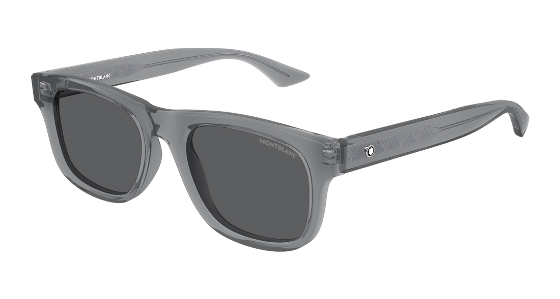 Lunettes de soleil montblanc mb0421s 005 gris rectangular / squared masculino taille 53mm - Vue principale