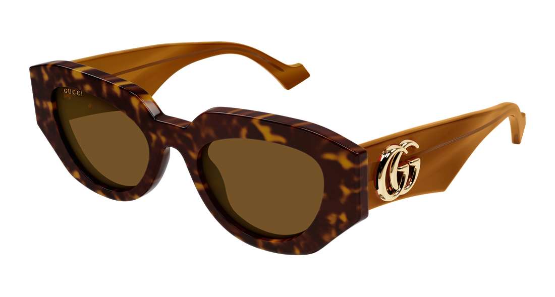 Sunglasses gucci gg1421s 009 havana geometric femenino size 51mm - Main view