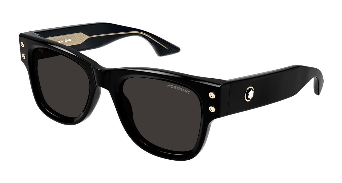 Lunettes de soleil montblanc mb0381s 001 negro square masculino taille 54mm - Vue principale
