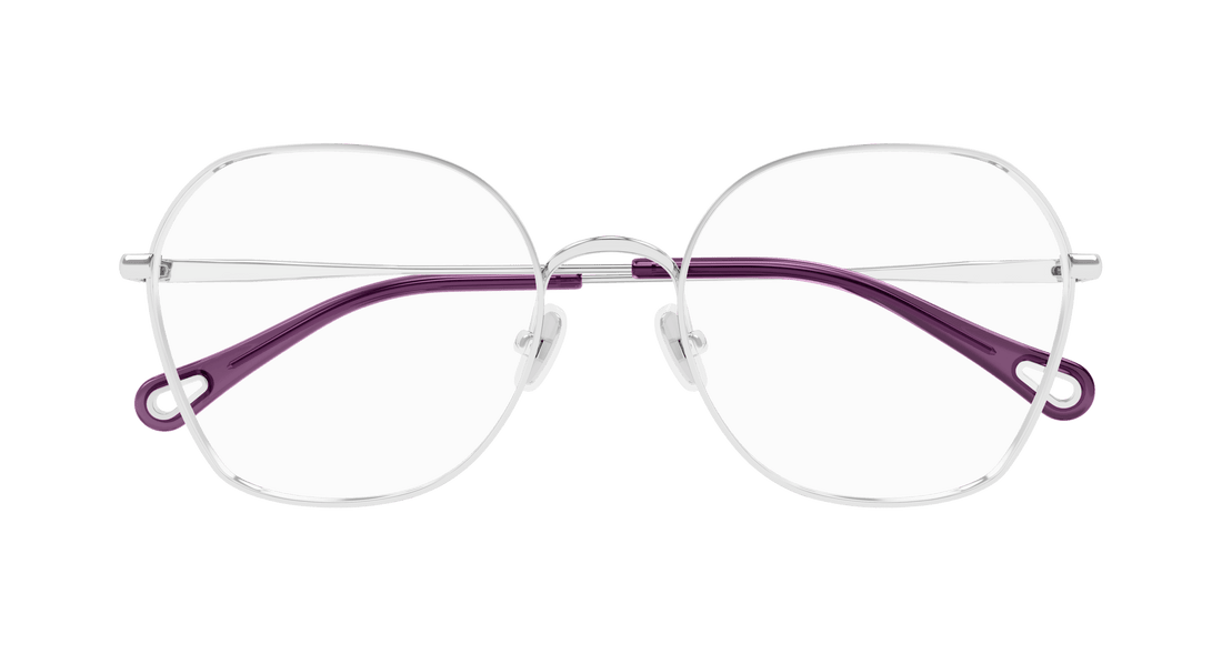 Prescription glasses chloé ch0320o 003 plateado square femenino size 55mm - Detailed view