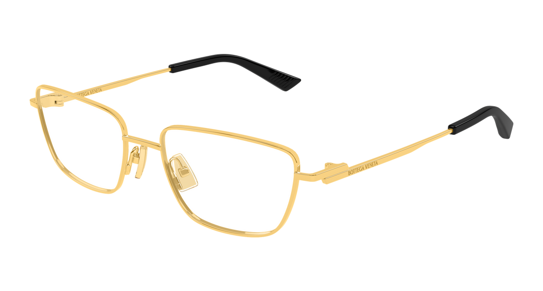 Óculos graduados bottega veneta bv1385o 003 dorado cat eye femenino tamanho 54mm - Vista principal