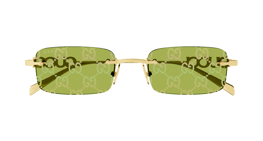 Occhiali da sole gucci gg1808s 002 dorado square masculino taglia 52mm - Vista dettagliata
