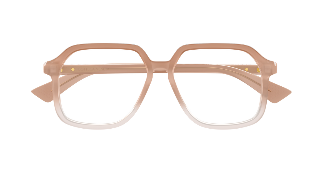 Óculos graduados bottega veneta bv1329o 007 rosa rectangular / squared unisex tamanho 55mm - Vista de detalhe