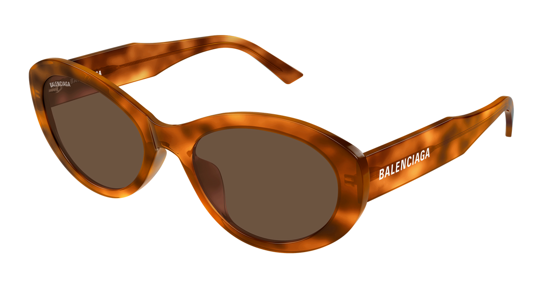 Lunettes de soleil balenciaga bb0446s 003 havana round/oval/panthos femenino taille 56mm - Vue principale