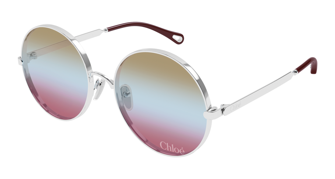 Lunettes de soleil chloé ch0321s 003 plateado round femenino taille 59mm - Vue principale