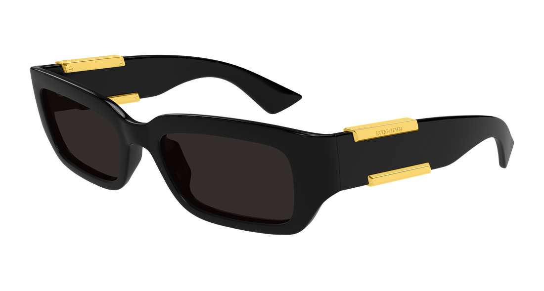 Óculos de sol bottega veneta bv1406s 001 negro rectangular / squared unisex tamanho 53mm - Vista principal