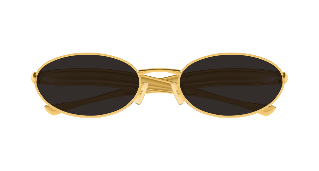 Gafas de sol bottega veneta bv1386s 001 dorado round unisex talla 57mm - Vista de detalle