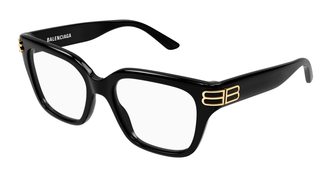 Prescription glasses balenciaga bb0437o 006 negro rectangular / squared femenino size 54mm - Main view