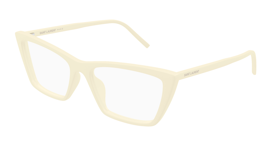 Óculos graduados saint laurent sl 737 mica thin opt 008 beige rectangular / squared femenino tamanho 54mm - Vista principal