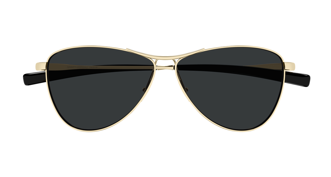Óculos de sol saint laurent sl 831 vesper 003 dorado pilot/navigator femenino tamanho 55mm - Vista de detalhe