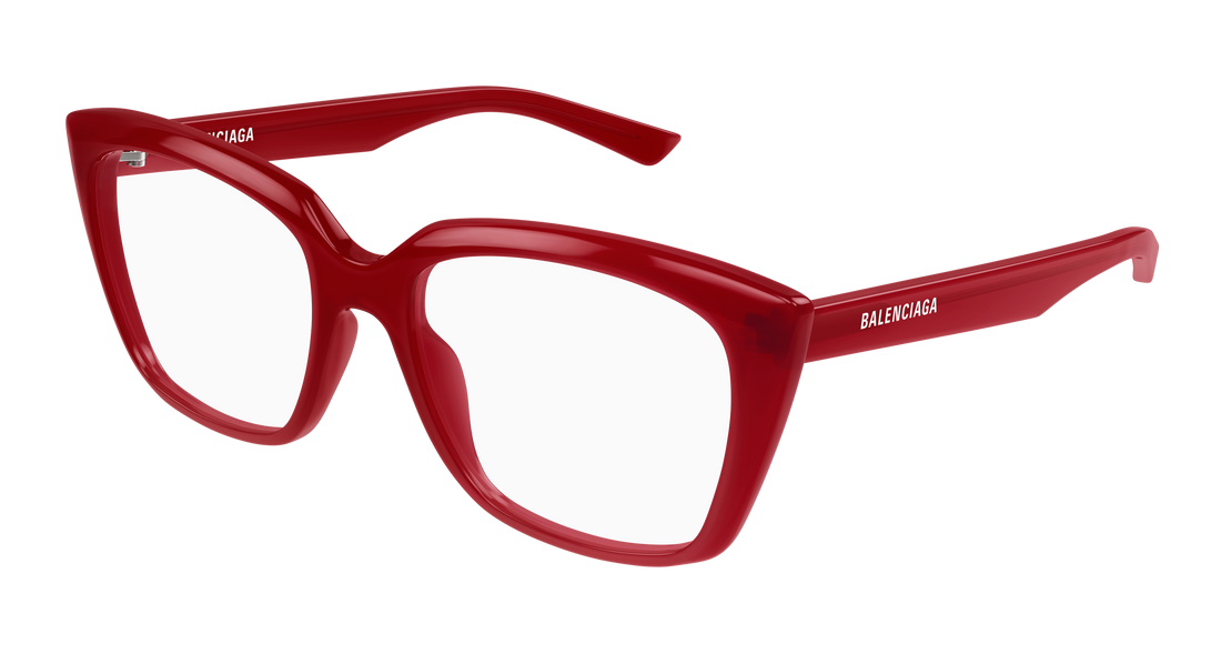 Óculos graduados balenciaga bb0062o 009 rojo cat eye femenino tamanho 53mm - Vista principal