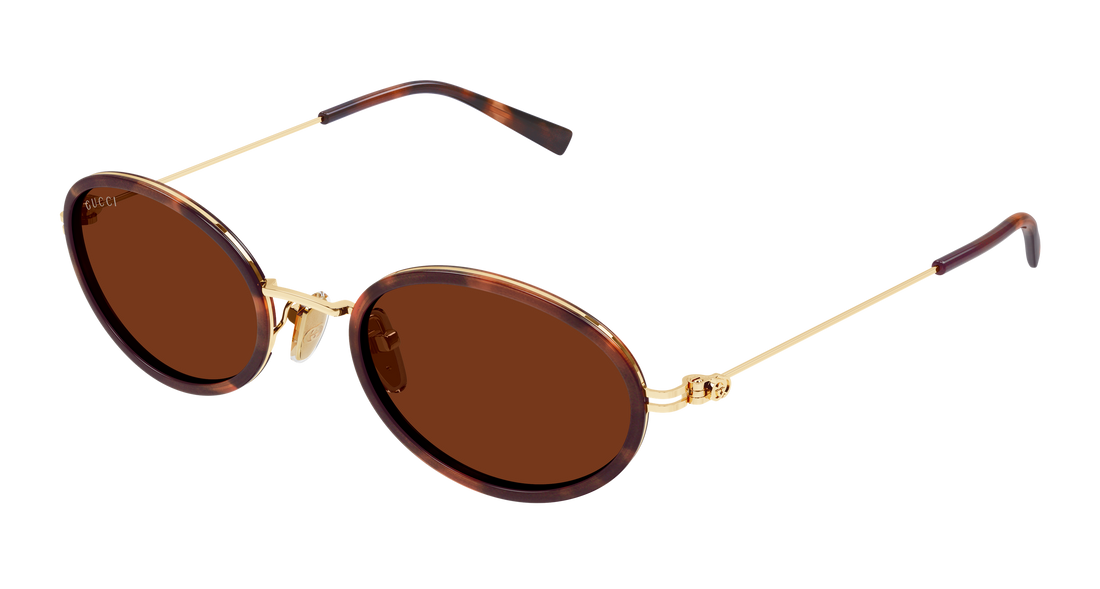 Occhiali da sole gucci gg1980s 002 havana round/oval/panthos femenino taglia 52mm - Vista principale