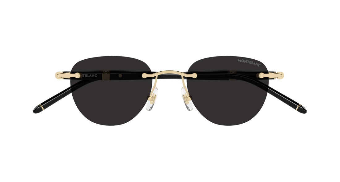 Lunettes de soleil montblanc mb0412s 005 dorado round/oval/panthos masculino taille 48mm - Vue détaillée