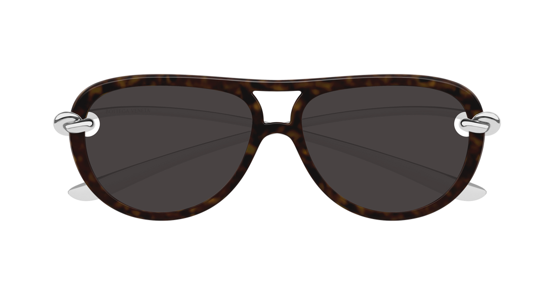Occhiali da sole bottega veneta bv1418s 002 havana pilot/navigator femenino taglia 58mm - Vista dettagliata