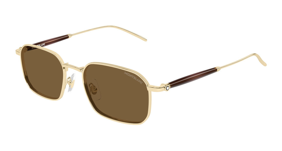 Lunettes de soleil montblanc mb0441s 002 dorado rectangular / squared masculino taille 52mm - Vue principale