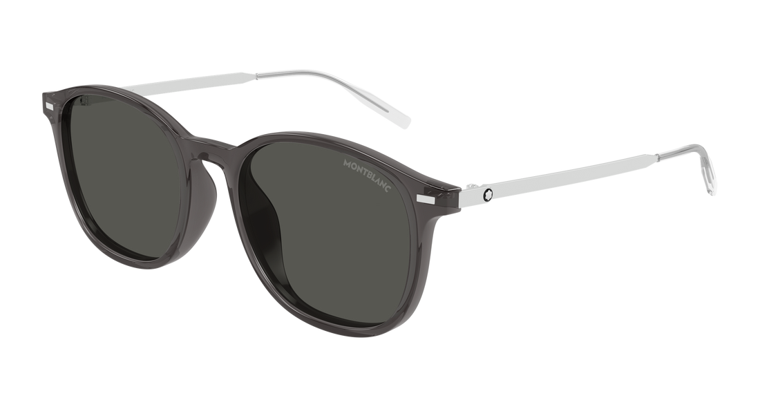 Gafas de sol montblanc mb0454sa 004 gris round/oval/panthos masculino talla 54mm - Vista principal