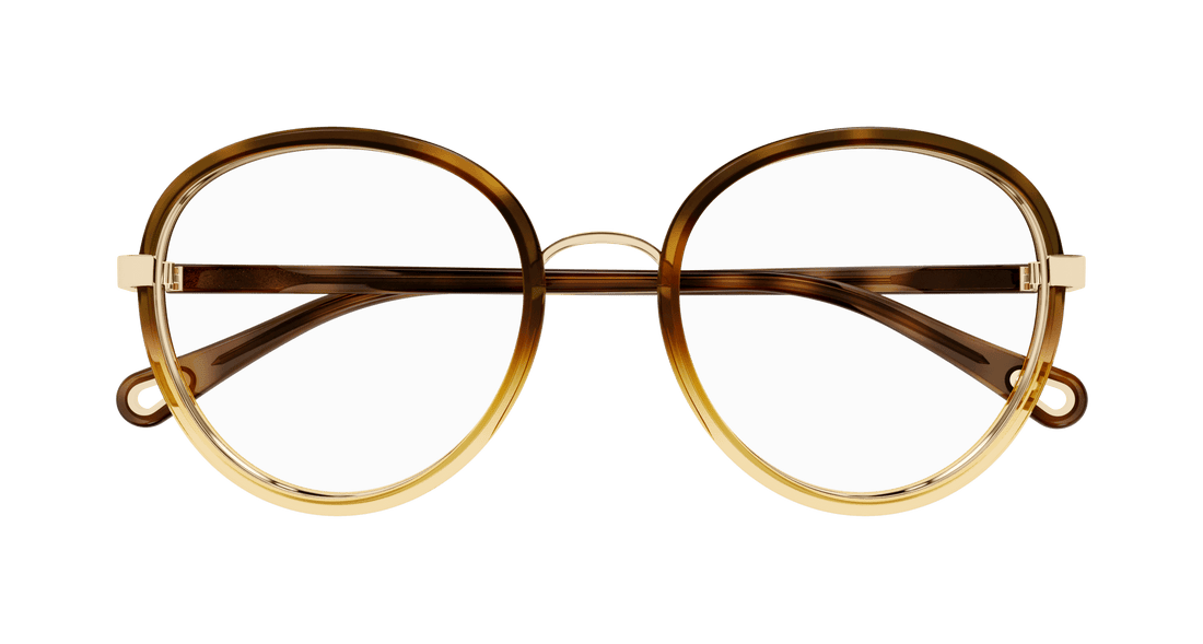 Prescription glasses chloé ch0308o 002 havana round femenino size 53mm - Detailed view
