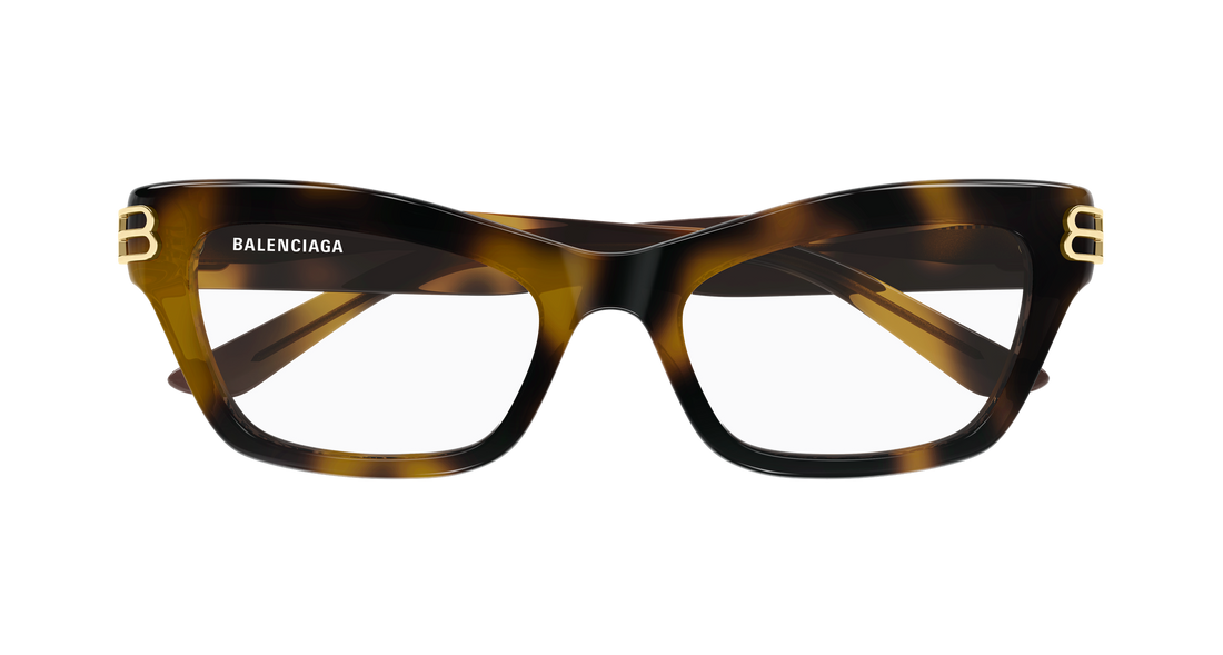Lunettes de vue balenciaga bb0435o 003 havana cat eye femenino taille 54mm - Vue détaillée