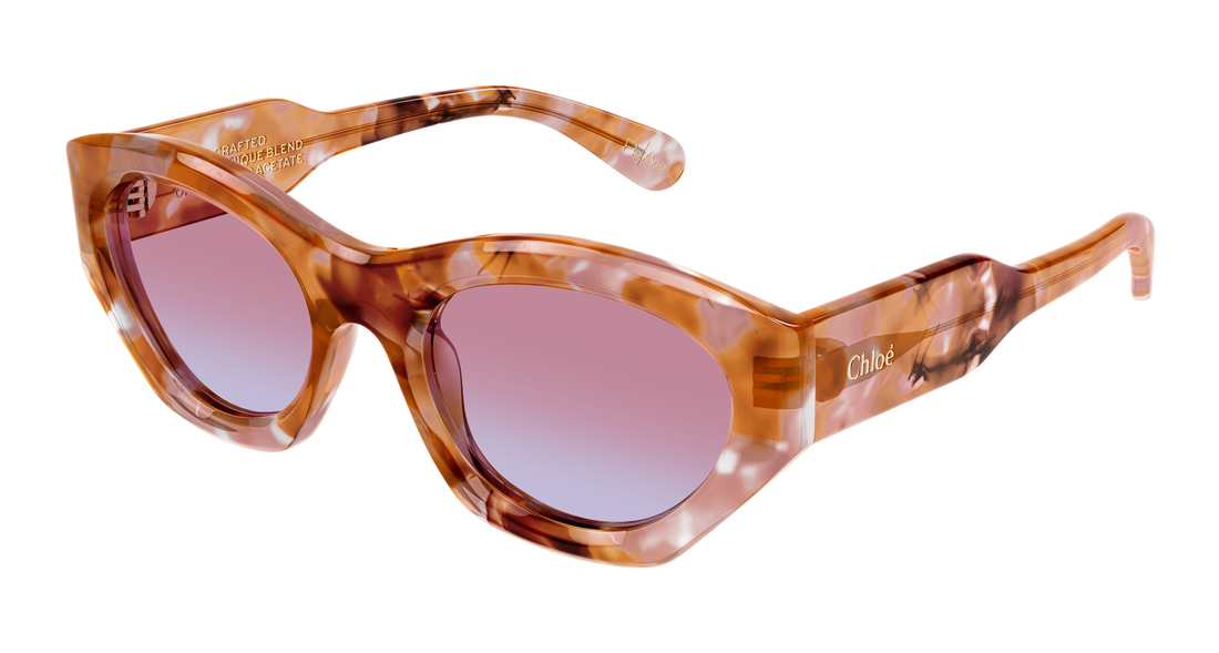 Lunettes de soleil chloé ch0220s 013 havana cat eye femenino taille 53mm - Vue principale