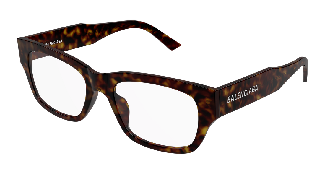 Prescription glasses balenciaga bb0450o 002 havana rectangular / squared masculino size 54mm - Main view