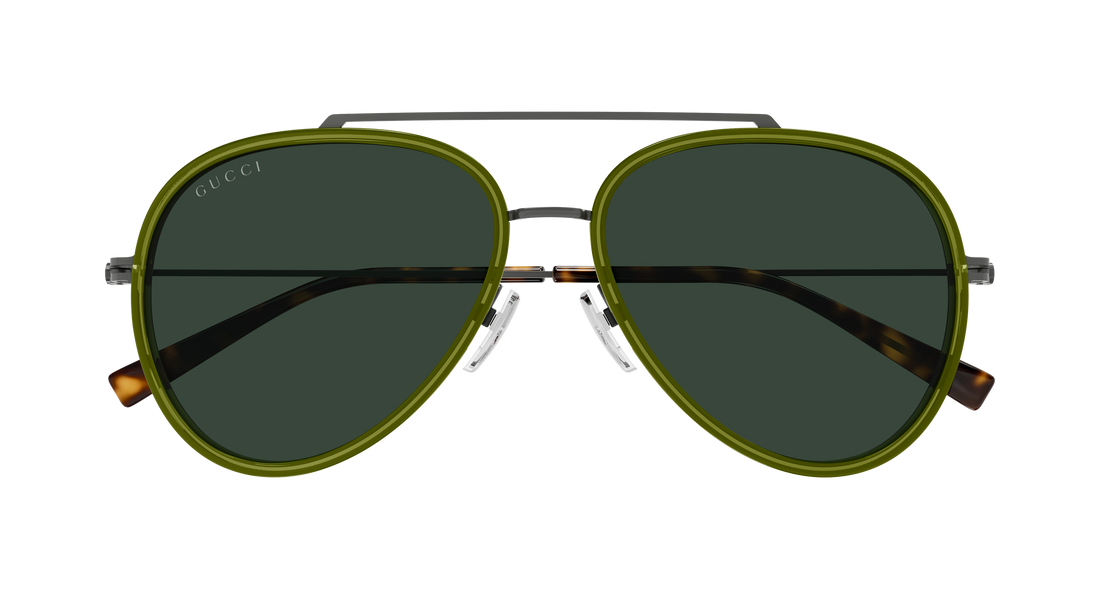 Gafas de sol gucci gg1981s 004 verde pilot/navigator masculino talla 56mm - Vista de detalle