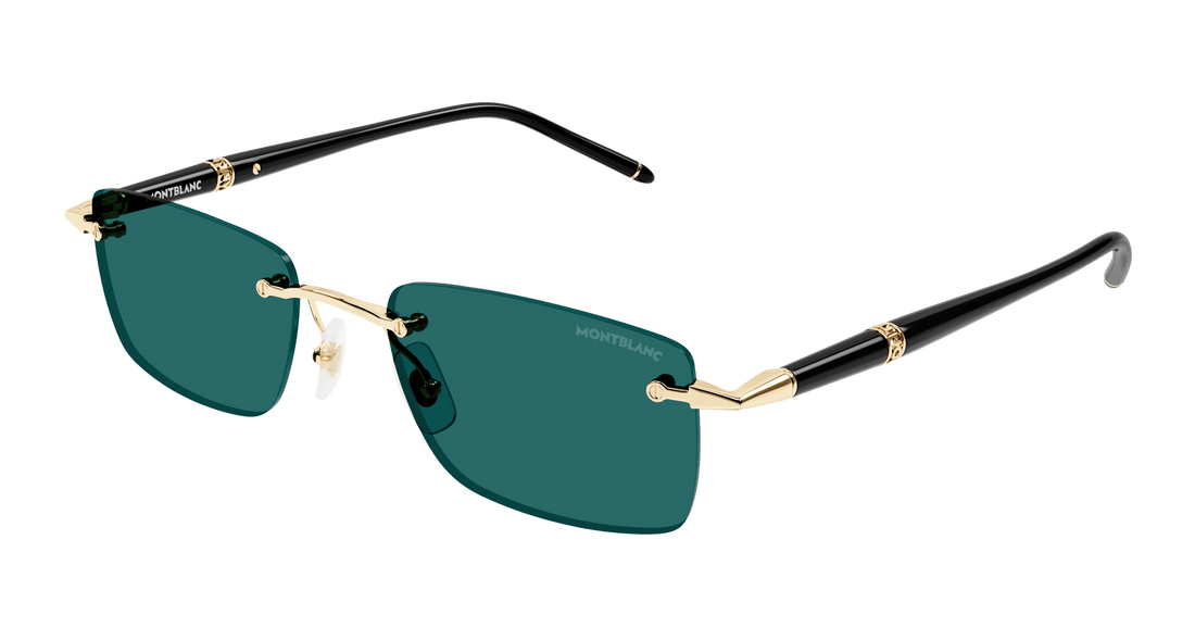 Lunettes de soleil montblanc mb0344s 006 dorado square masculino taille 54mm - Vue principale