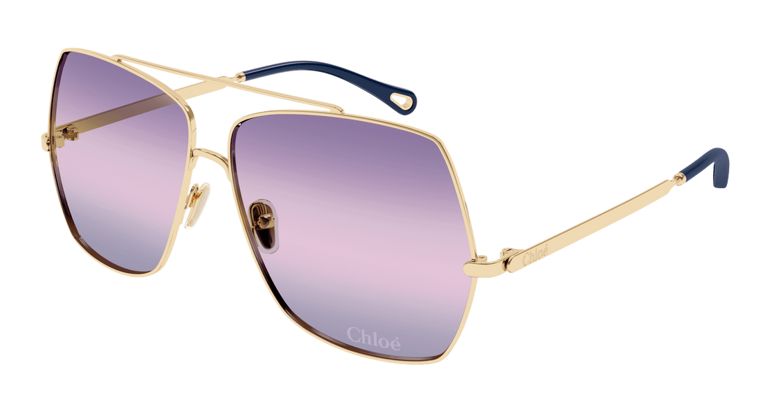 Gafas de sol chloé ch0278s 005 dorado square femenino talla 62mm - Vista principal