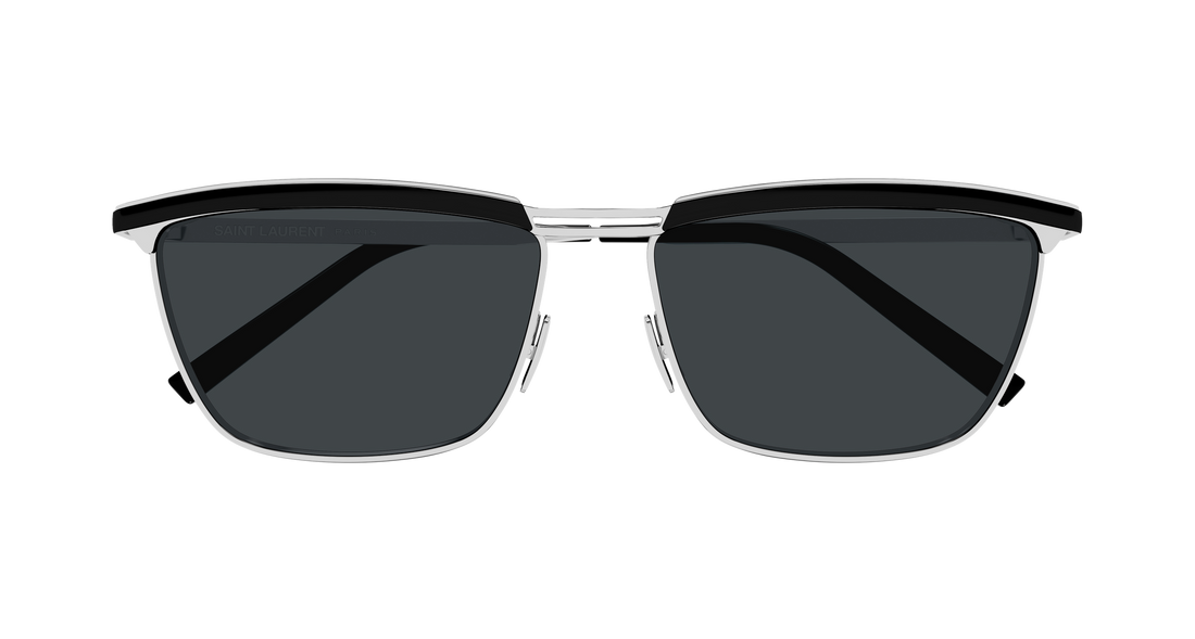 Óculos de sol saint laurent sl 795 joe 003 plateado rectangular / squared masculino tamanho 57mm - Vista de detalhe
