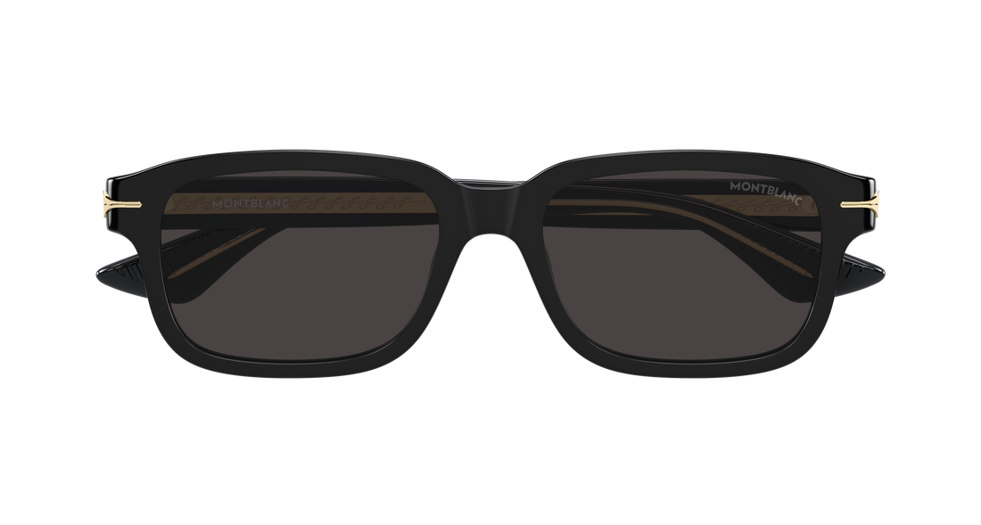 Lunettes de soleil montblanc mb0436s 001 negro rectangular / squared masculino taille 54mm - Vue détaillée