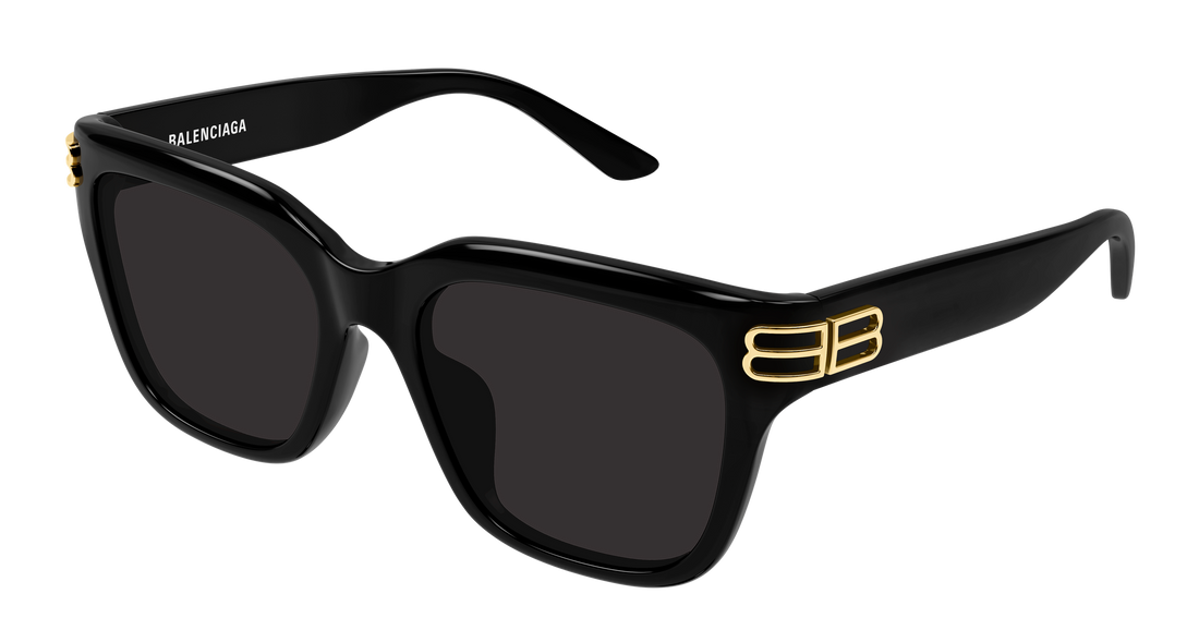 Lunettes de soleil balenciaga bb0433sk 001 negro rectangular / squared femenino taille 56mm - Vue principale