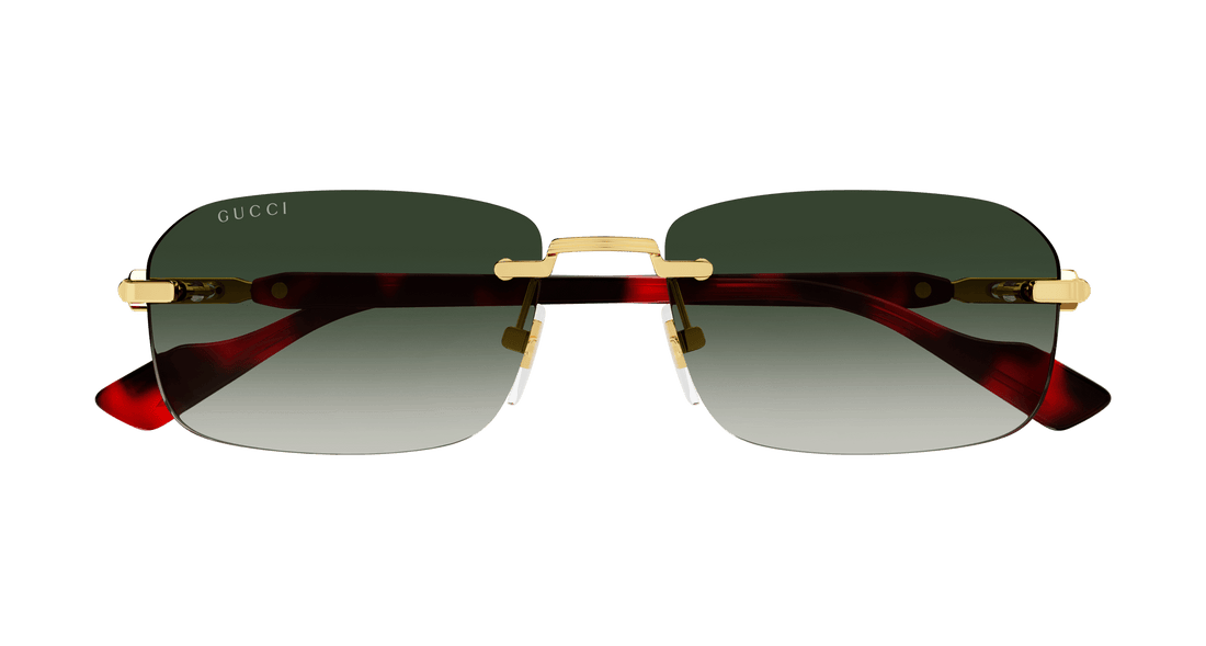 Óculos de sol gucci gg1221s 006 dorado square masculino tamanho 56mm - Vista de detalhe