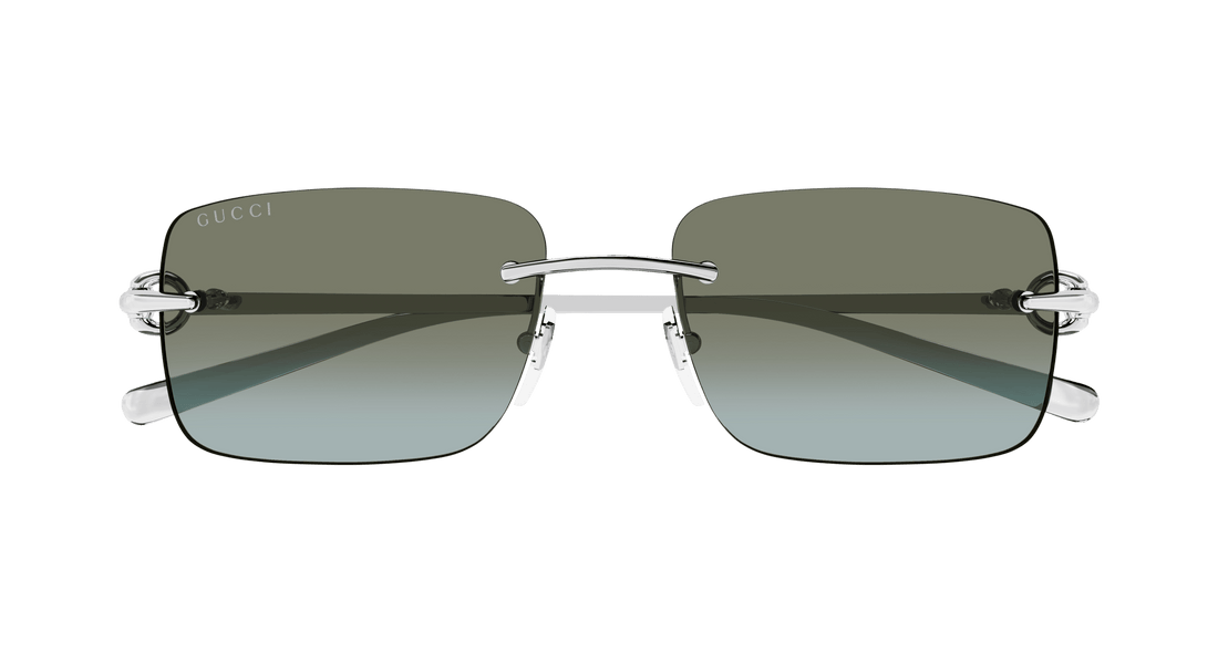 Gafas de sol gucci gg1703s 007 plateado square masculino talla 55mm - Vista de detalle