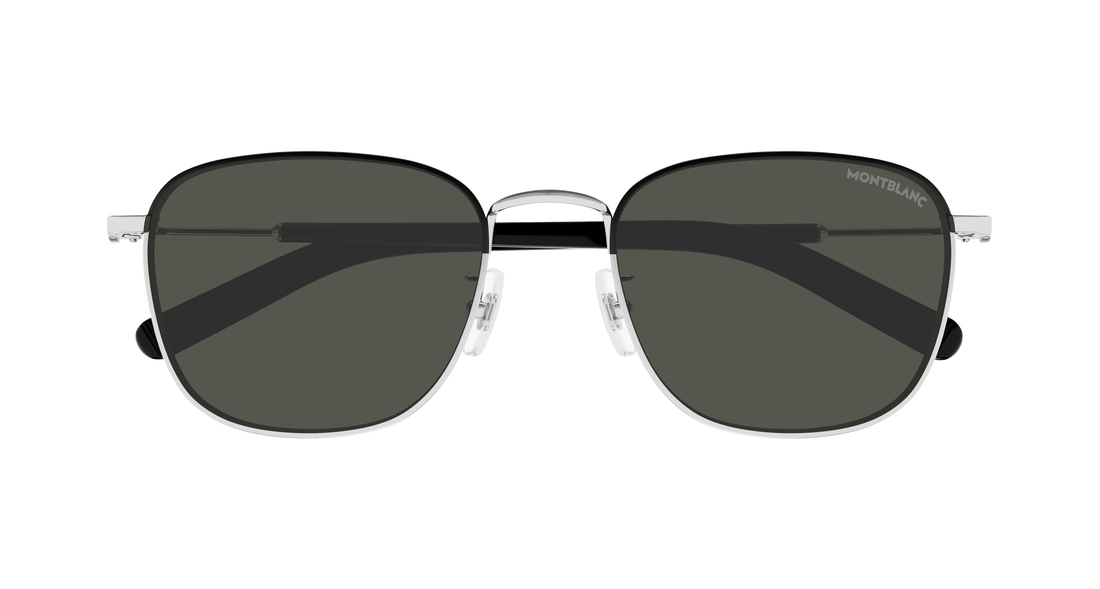 Gafas de sol montblanc mb0392sa 002 plateado square masculino talla 55mm - Vista de detalle