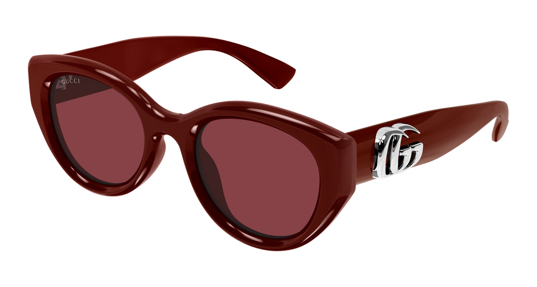 Sunglasses gucci gg1976sk 004 burdeos round/oval/panthos femenino size 52mm - Main view
