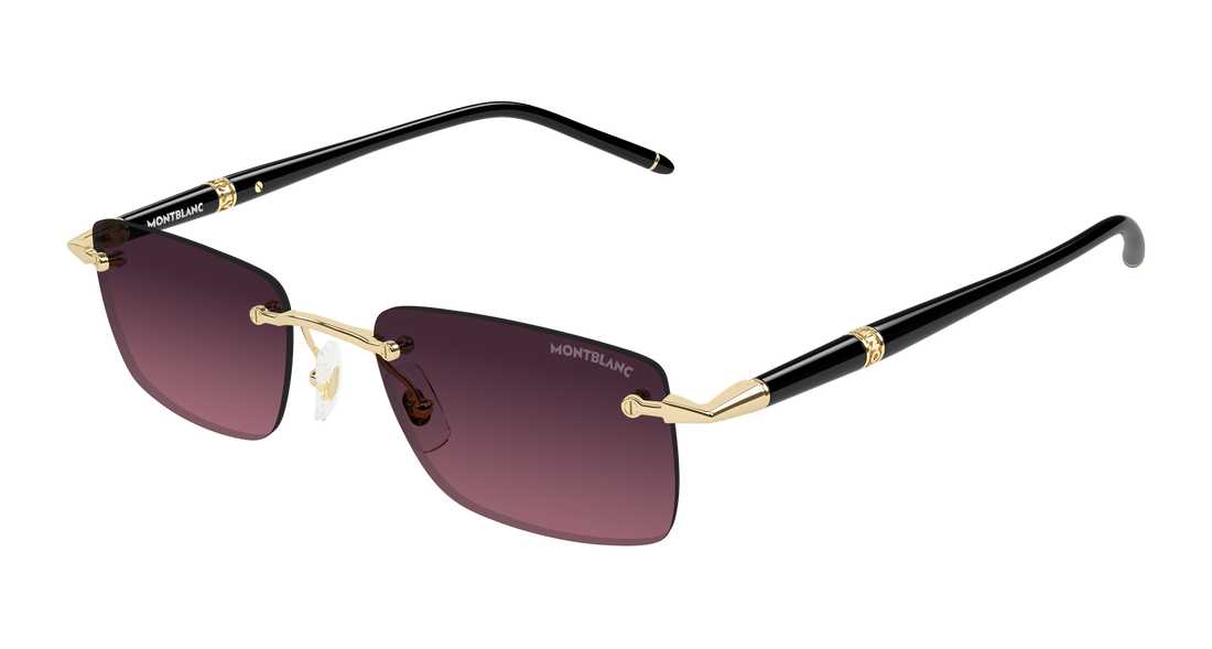 Gafas de sol montblanc mb0344s 009 dorado rectangular / squared masculino talla 54mm - Vista principal