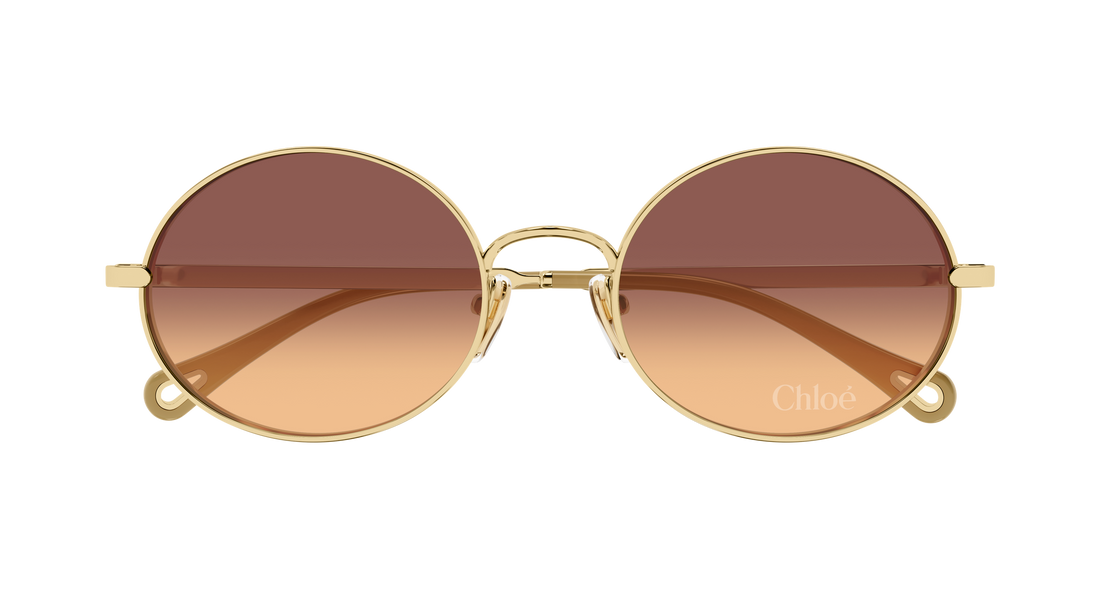 Gafas de sol chloé ch0326s 004 dorado round/oval/panthos femenino talla 55mm - Vista de detalle