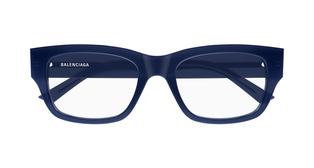 Prescription glasses balenciaga bb0450o 004 azul rectangular / squared masculino size 54mm - Detailed view