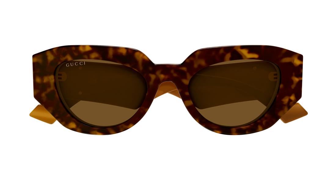 Sunglasses gucci gg1421s 009 havana geometric femenino size 51mm - Detailed view