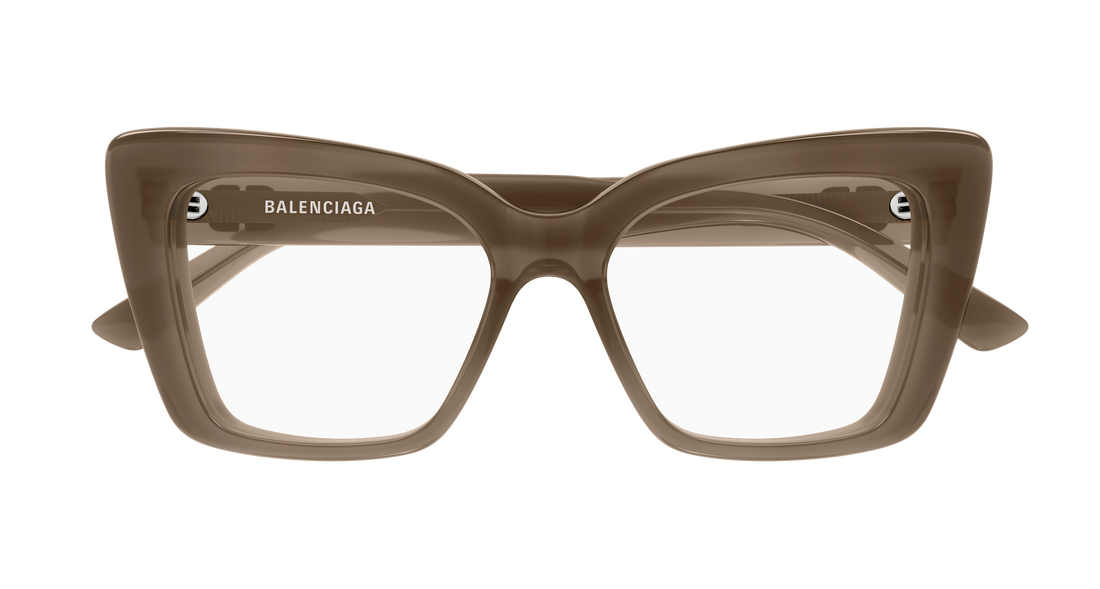 Prescription glasses balenciaga bb0297o 005 marron butterfly femenino size 52mm - Detailed view